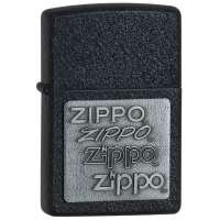 Зажигалка Zippo PEWTER EMBLEM BLACK CRACKLE 363
