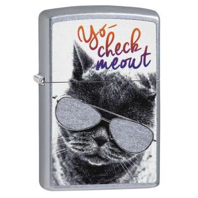 Зажигалка Zippo Cat With Glasses 29619