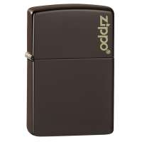 Зажигалка  Zippo Reg Brown Matte Logo 49180ZL