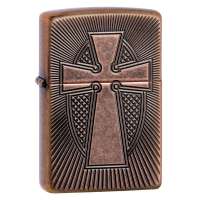 Зажигалка  Zippo Deep Carve Cross Design Armor 49158