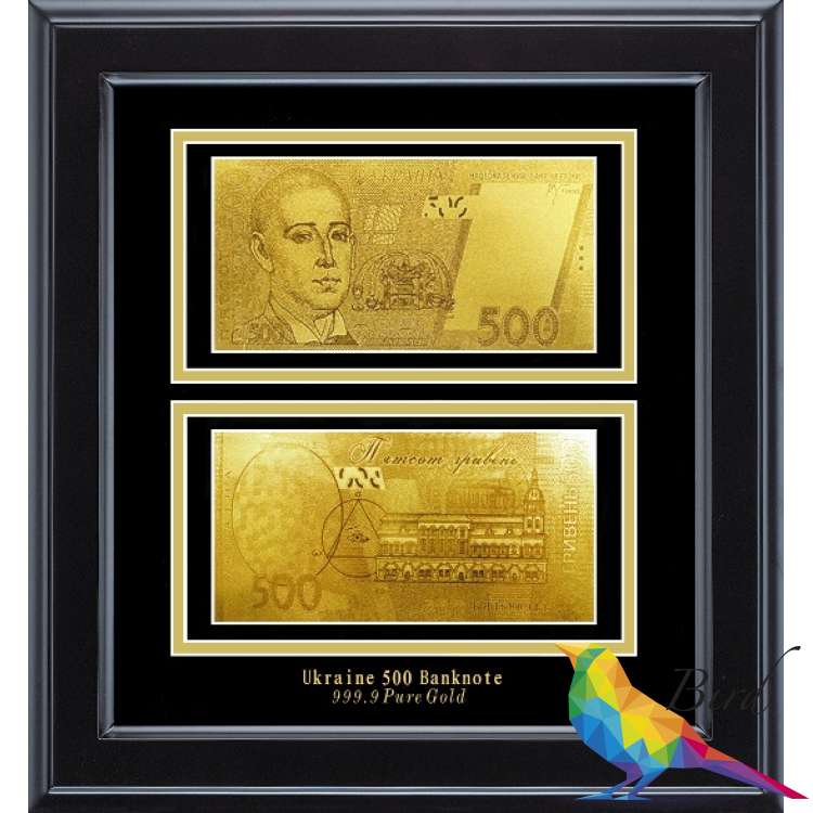 Купить Золотая купюра Golden 500 грн двустор. в дерев. рамке 169 HB от Официального Дилера в Украине⭐100% гарантия качества. ✈Быстрая доставка. ➤Заходите! Фото Золотая купюра Golden 500 грн двустор. в дерев. рамке 169 HB | Интернет магазин Bird.in.ua