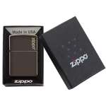 Фото Зажигалка  Zippo Reg Brown Matte Logo 49180ZL | Интернет магазин Bird.in.ua