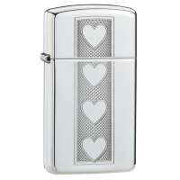 Зажигалка Zippo узкая HEART 28476