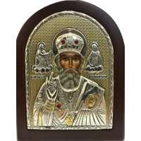 Серебряная Икона Leader Argenti Святой Николай 80х100 Swarovski 05.37279 OL