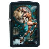 Зажигалка Zippo Steampunk Aviator Girl Jumping 28670