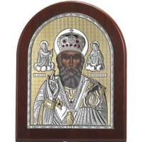 Серебряная Икона Leader Argenti Святой Николай 150х200 Swarovski 05.39279 OL