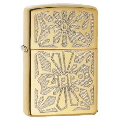Зажигалка Zippo Ornament High Polish Brass 28450