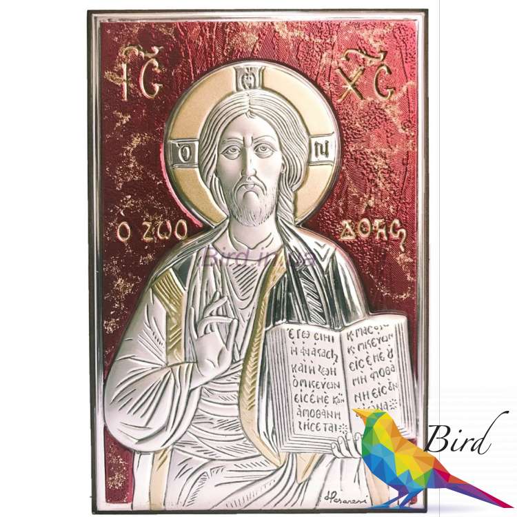 Фото Серебреная Икона Leader Argenti Иисус Христос 100х150 05.B815.60R | Интернет магазин Bird.in.ua