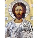 Фото Серебреная Икона Leader Argenti Иисус Христос 110х145 Swarovski 05.B854.60D | Интернет магазин Bird.in.ua