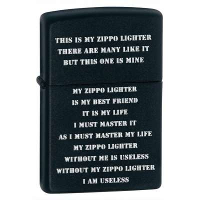 Зажигалка Zippo CREED BLACK MATTE 24710