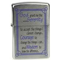 Зажигалка Zippo SERENITY PRAYER BRUSHED CHROME 24355